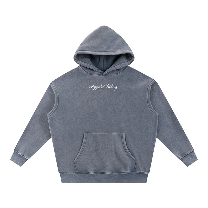 Signature Snow Wash Fleece Oversize Hoodie Royal Blue