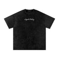 Signature Snow Washed Oversized Cotton T-Shirt Black