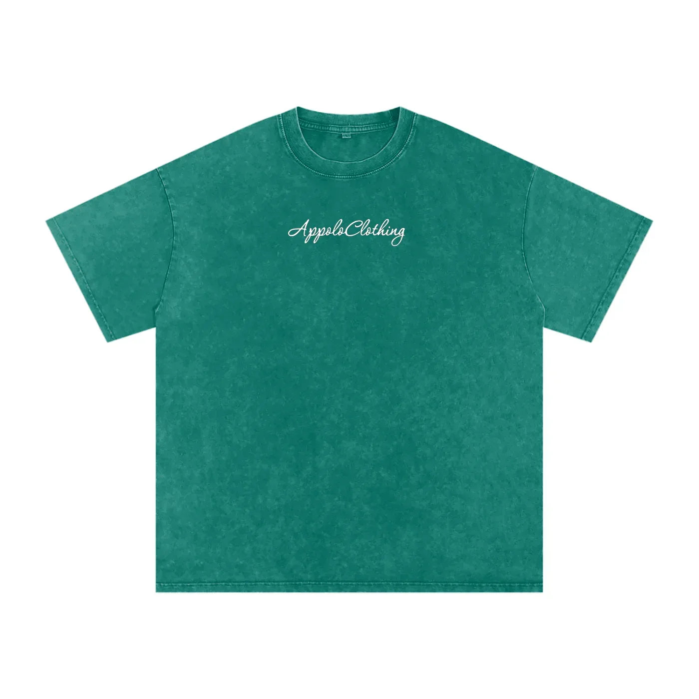Signature Snow Washed Oversized Cotton T-Shirt Dark Green