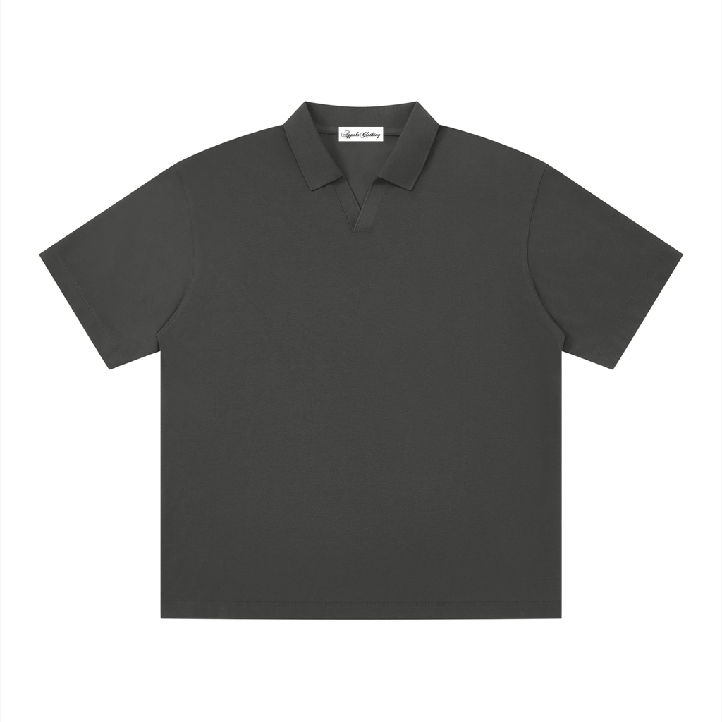 Signature Blank Drop Shoulder Polo Shirt