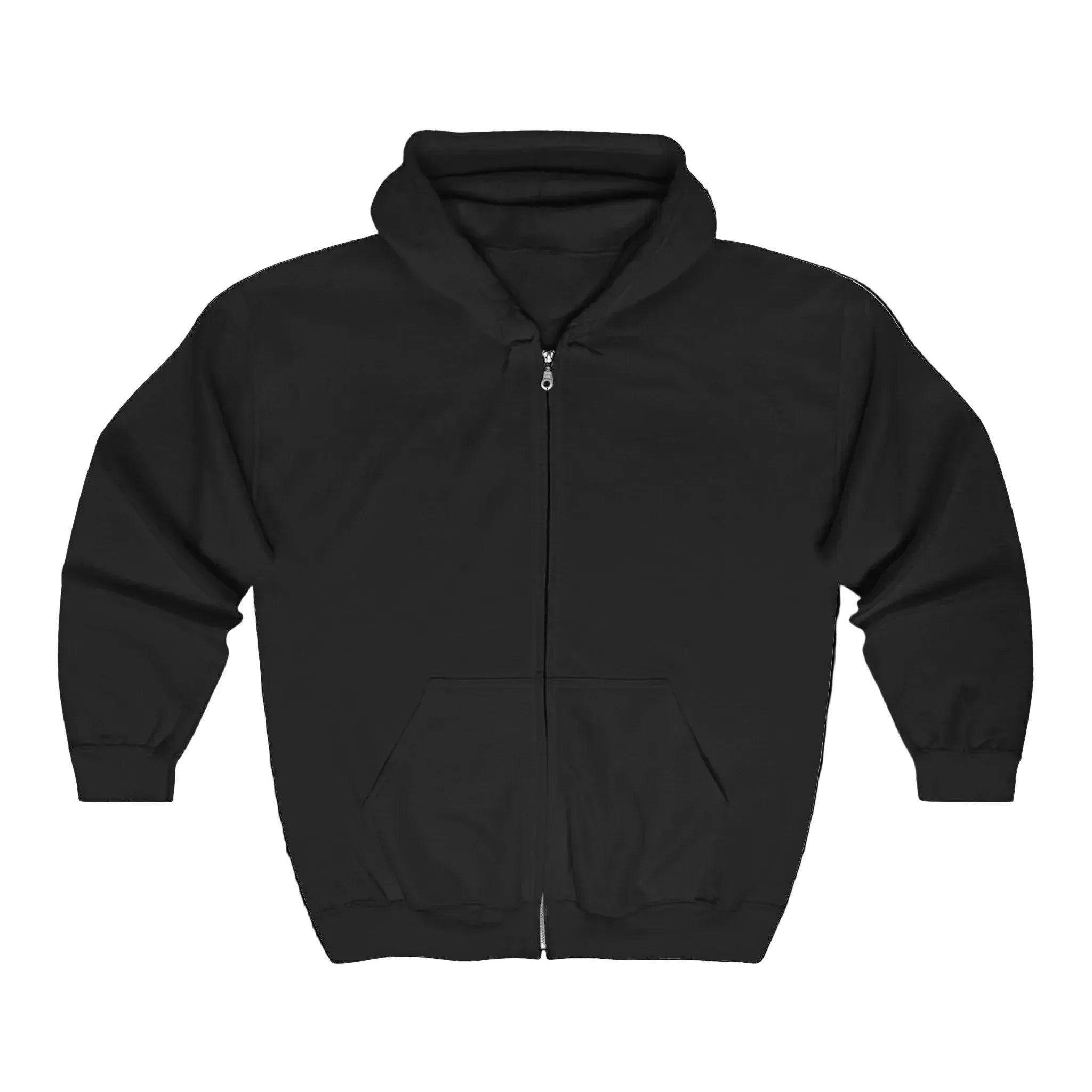 Blank Zip Up Hoodie Black