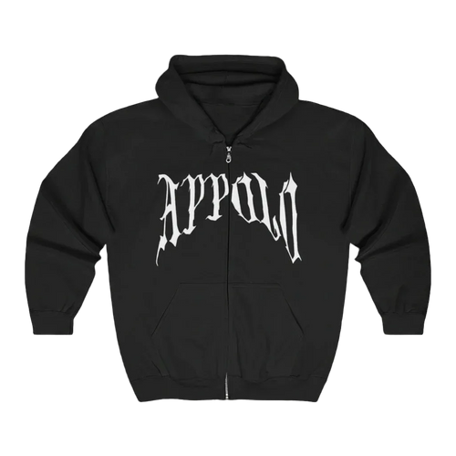Heartless Remix Zip-Up Hoodie Black