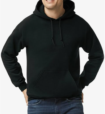 Sudadera con capucha de algodón grueso en blanco