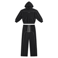 Contrast-Stitched Fleece Set
