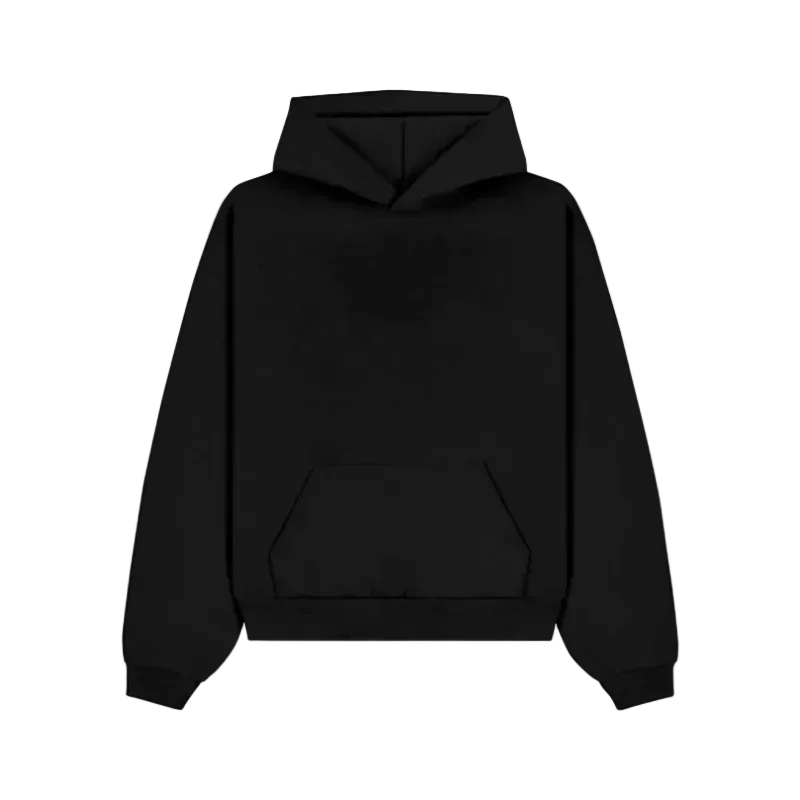 Heavy Cotton Blank Hoodie Black