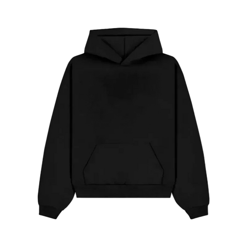 Heavy Cotton Blank Hoodie Black