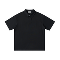 SIgnature Blank Loose Cotton Short-Sleeve Polo Shirt