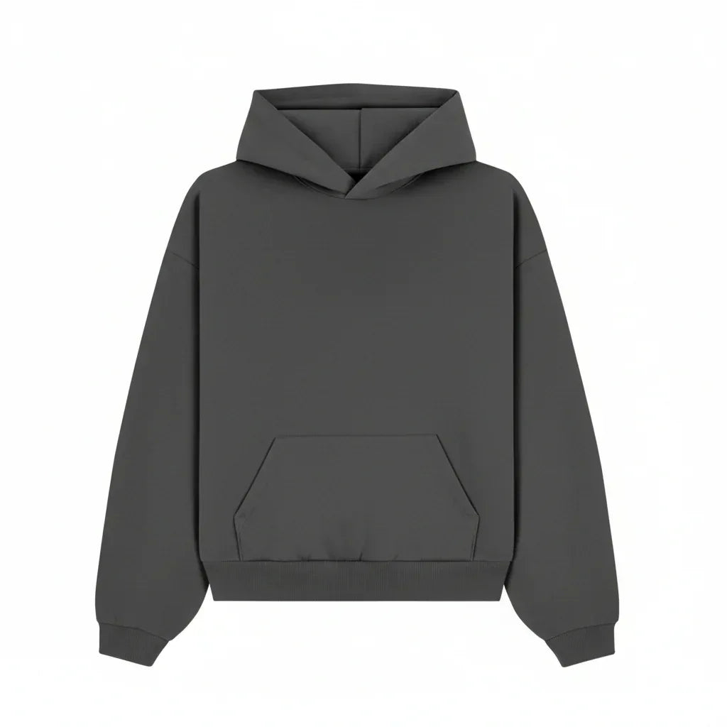 Heavy Cotton Blank Hoodie Charcoal Gray