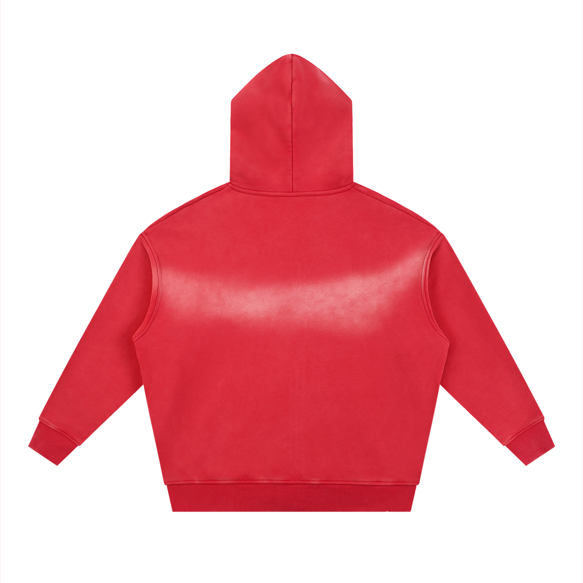 Blank Signature Sunfade Two-way Zipper Boxy Fleece Hoodie - Product Image